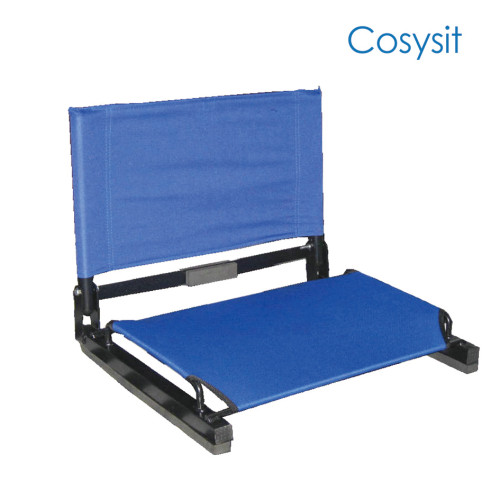 CosySitスタジアム表彰台シートクッション、バック＆クッション付き、折り畳み式＆携帯用、ブルー、ピンク、ローズレッド、ブラック