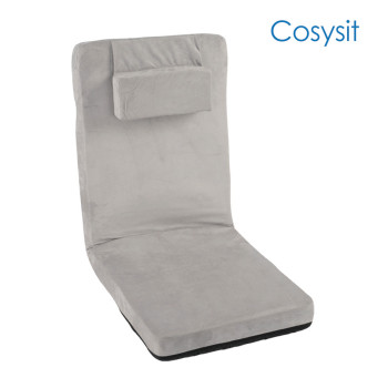 CosySit 베개가있는 클래식 한 밝은 회색 바닥 의자
