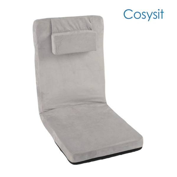 CosySit classic light grey floor chair with pillow
