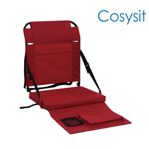 측면 주머니가있는 Cosysit 경기장 접이식 의자