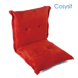 CosySit 거실 뒤로 접이식 층 소파 의자 뒤로 지원 및 단추 구슬로 장식