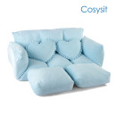Cosysit light blue fresh breeze folding sofa chair with heart shaped pillow