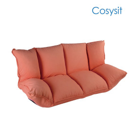 Cosysit vital orange folding floor sofa with back support and armrest