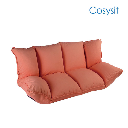 Cosysit Vital orange صوفا أرضية قابلة للطي مع دعم الظهر ومسند الذراع