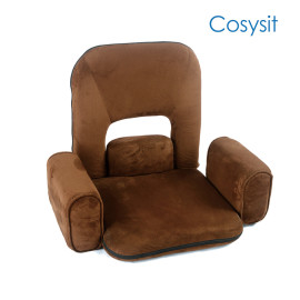 Cosysit 스웨이드 직물 백 중공 안락 의자 바닥 용 의자
