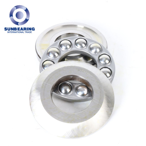 SUNBEARING Thrust Ball Bearing 53411 Silver 55*120*50.5mm Chrome Steel GCR15