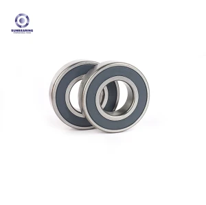 SUNBEARING Rodamiento rígido de bolas 6206 2RS Negro 30 * 62 * 16 mm Acero al cromo GCR15