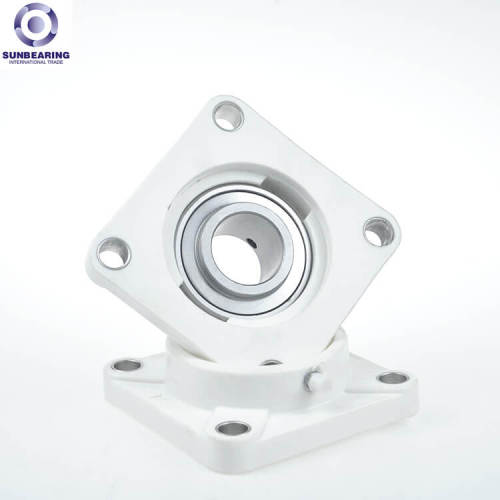 F207 4 Bolts Flange Bearing 42.9*119*35mm Plastic and Stainless Steel GCR15 SUNBEARING
