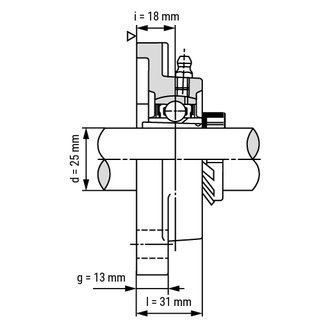 UKF206 pillow block bearing drawing