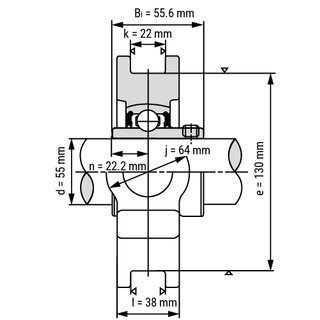 UCT211 bearing drawing