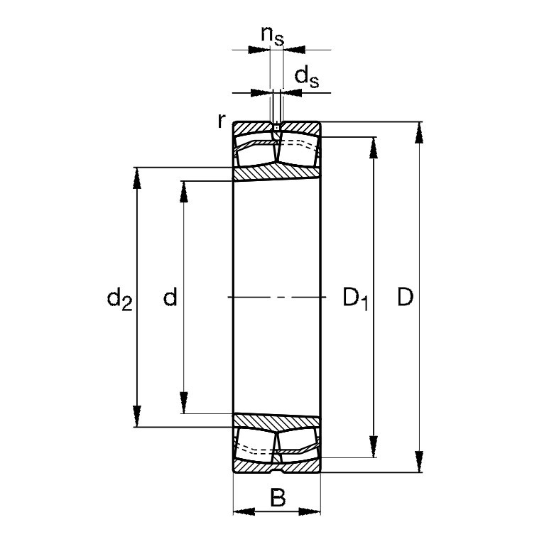 spherical roller bearing drawing