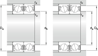 angular contact ball bearing drawing