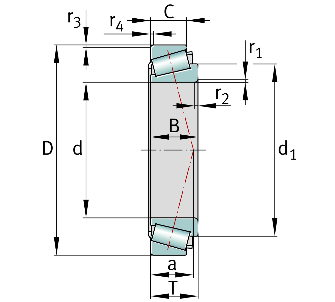 taper bearing drawing