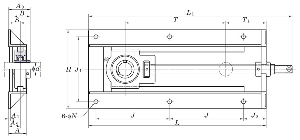 UCTH bearing drawing