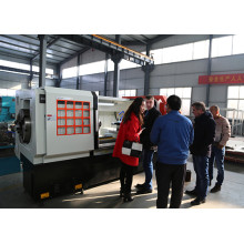 Iranian customer to plant acceptance QK1327 × 3000 CNC pipe thread lathe