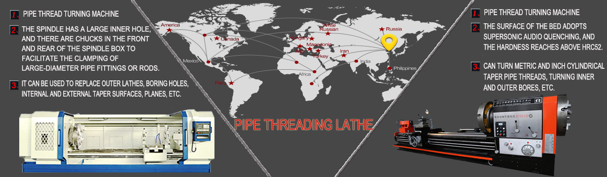 Large hole pipe lathe