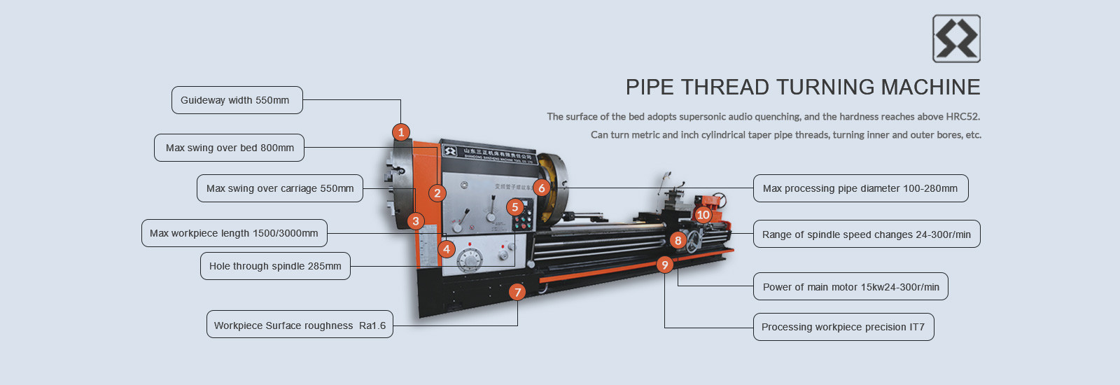 oil country heavy duty lathe