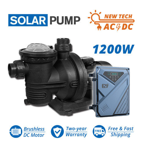 WBS 1200w AC/DC Hybrid Solar Pool Pump for Swimming Pool in Australia Wholesale price（free shipping）