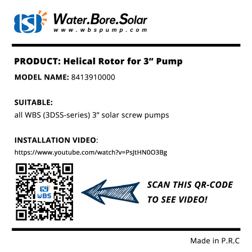 Stators Joiner for 3" WBS Screw Solar Bore Pump Replacement Helical Rotor Rubber Impeller