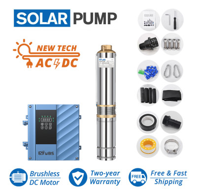 WBS 4inch AC/DC Solar Submersible Bore Well Pump Plastic Impeller High Quality Hybrid [DPC Series]