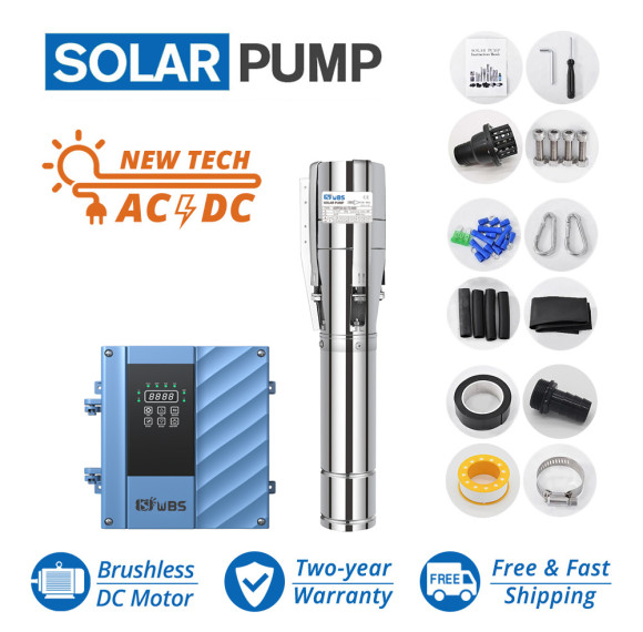 WBS AC/DC 6inch Solar Submersible Bore Well Pump Stainless Steel Impeller Australia Price(free shipping)