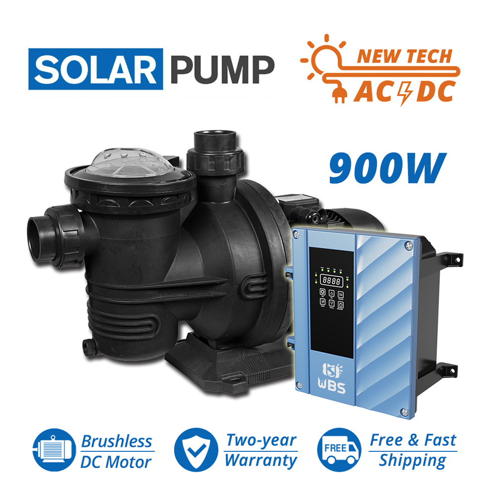 WBS 900w AC/DC Hybrid Solar Pool Pump for Swimming Pool in Australia