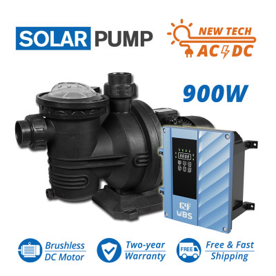 WBS 900w AC/DC Hybrid Solar Pool Pump for Swimming Pool in Australia Wholesale price