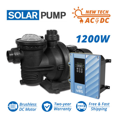 WBS 1200w AC/DC Hybrid Solar Pool Pump for Swimming Pool in Australia Wholesale price