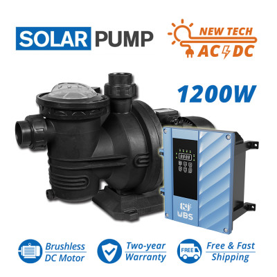WBS 1200w AC/DC Hybrid Solar Pool Pump for Swimming Pool in Australia Wholesale price