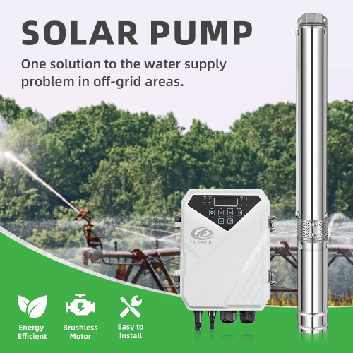 DIFFUL WBS 2”DC Solar Bore Pump Submersible Well 24V 200W 35m head Clean water Off Grid