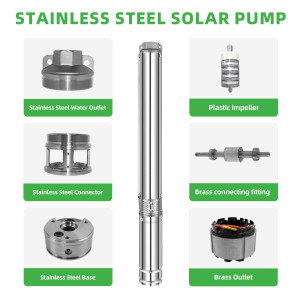 DIFFUL WBS 2”DC Solar Bore Pump Submersible Well 24V 200W 35m head Clean water Off Grid