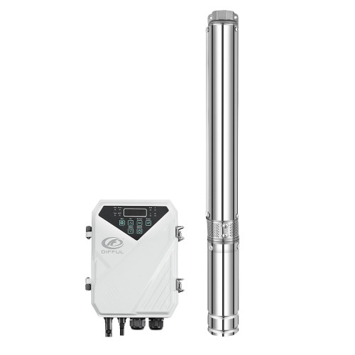 DIFFUL WBS 2”DC Solar Bore Pump Submersible Well 24V 200W 35m head Clean water Off Grid