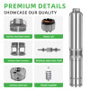 DIFFUL WBS 3" DC Well Solar Water Pump Submersible Bore 150V 1500W 125m 6000L/H Irrigation