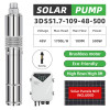 DIFFUL WBS 3”500W 48V Screw Solar Bore Well Pump Submersible Off Grid Water Supply