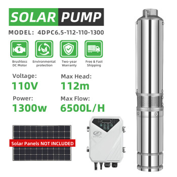 DIFFUL WBS 4inch DC Submersible Solar Water Well Pump Plastic Impeller MPPT Controller Kit