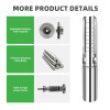 DIFFUL WBS 4inch AC/DC Solar Submersible Bore Pump S/S Impeller Water-Filled Motor 4DFSW18-137-245-3000-AD