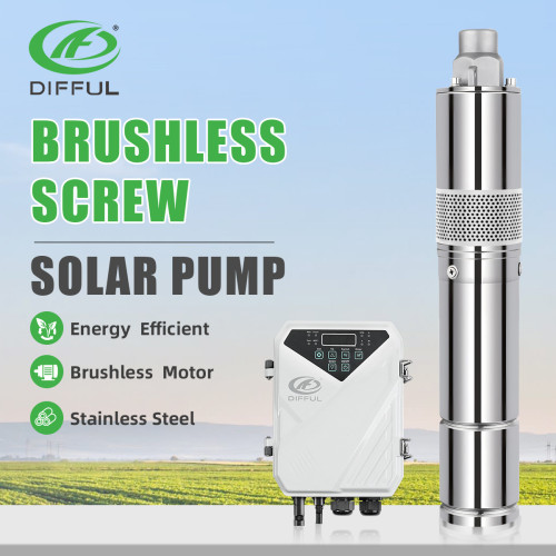 DIFFUL WBS AU STOCK 4" DC Screw Well Solar Bore Pump 48V 600W Controller Submersible