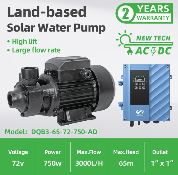 DIFFUL WBS Solar Pressure QB Pump Brushless DC Surface Pumps 750W 3000L/H Hybrid Controller