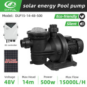 DIFFUL WBS 500w DC Surface Solar Powered Pool Pump for Swimming Pool Variable-Speed Factory Price
