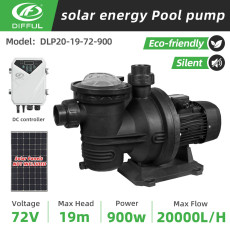 DIFFUL WBS Solar Pool Pump DC Off Grid System 900W 72V 20000L/H MPPT Controller