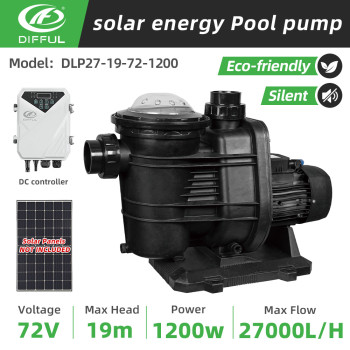 DIFFUL WBS Swimming Pool Pump DC Off Grid Brushless 110V 1.5HP 27000 L/H + Controller