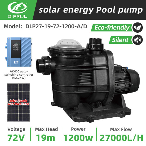 DIFFUL WBS 1200W Solar Hybrid Swimming Pool Pump DC/AC Auto-switch Controller