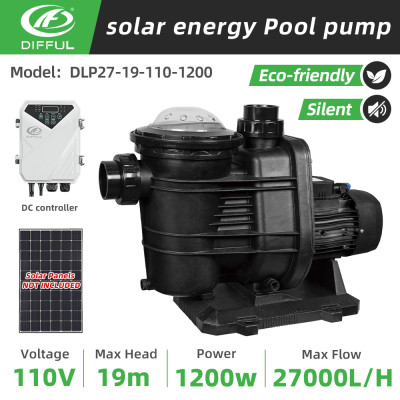 DIFFUL WBS Solar Swimming Pool Pump DC Off Grid Brushless 110V 1.5HP 27000 L/H + Controller