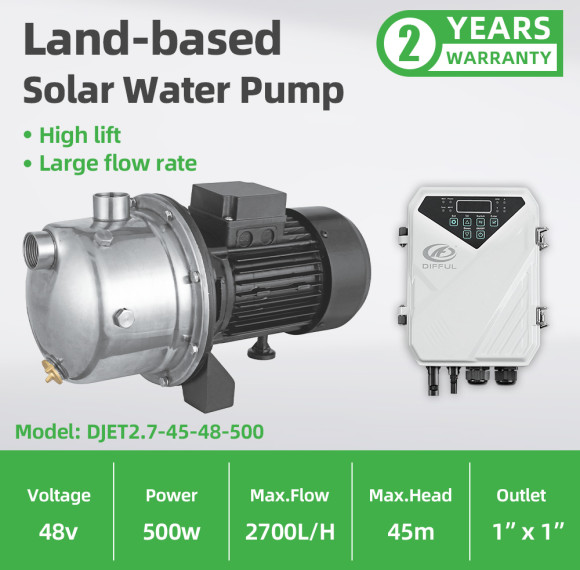 DIFFUL WBS DC Solar Water Pressure Jet Pump High Pressure 48V well pump kit Controller