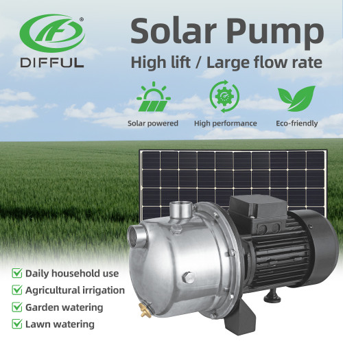 DIFFUL WBS DC/AC Solar Water Pressure Jet Pump High Pressure 750W BLDC + MPPT Controller