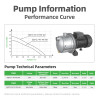 DIFFUL WBS Surface DC/AC Solar Water Pressure Jet Pump High Pressure 750W BLDC + MPPT Controller