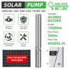 DIFFUL WBS 6" AC/DC Solar Bore Well Pump 20HP 15KW 380V 3-Phase Hybrid Inverter 204m 46m3/h