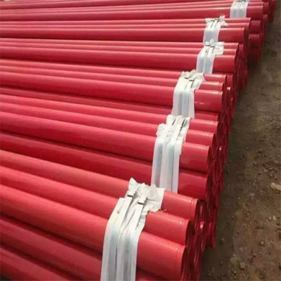FM証明書ASTM A135 A795赤黒亜鉛メッキ溝付き鋼管
