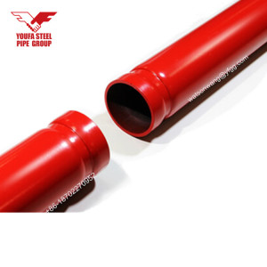 Fire Sprinkler Pipe with  Red Color Painted