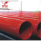 ASTM A53 Fire Sprinkler Pipe with Red Painted fire pipe slotted end